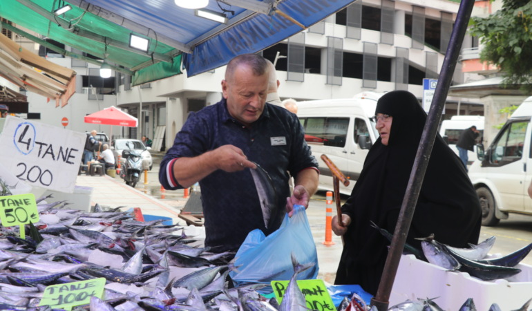 Rize'de Palamut Bolluğu Balık Tezgahlarındaki Fiyatları 50 Liraya Kadar Düşürdü