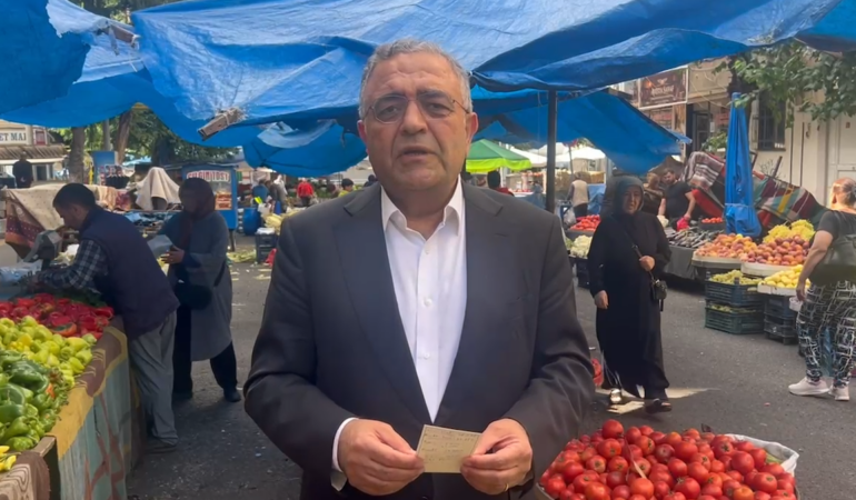 Diyarbakır Yenişehir pazarını ziyaret eden Sezgin Tanrıkulu ekonomik verilerle alım gücünü değerlendirdi