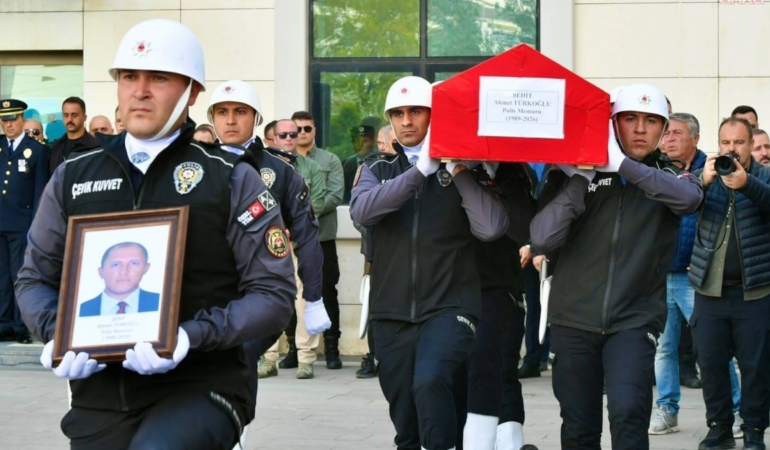 Şehit Polis Ahmet Türkoğlu İçin Ankara İl Emniyet Müdürlüğü’nde Resmi Tören Düzenlendi