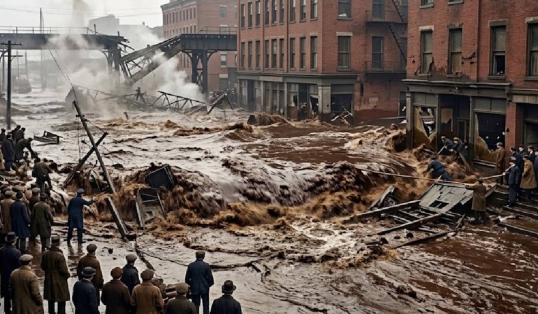 Boston'da Sanayi Tankının İnfilakıyla Yayılan Pekmez Dalgası Kentsel Yıkıma Yol Açtı